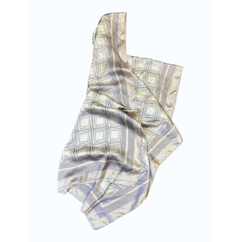 Waarna Satin Geo-Print Shawl Head Wrap 27" x 67"